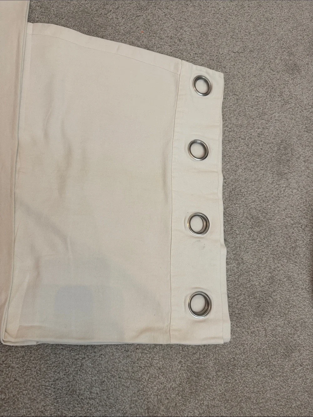 Neutral Cream Grommet Top Curtain Panel (2)